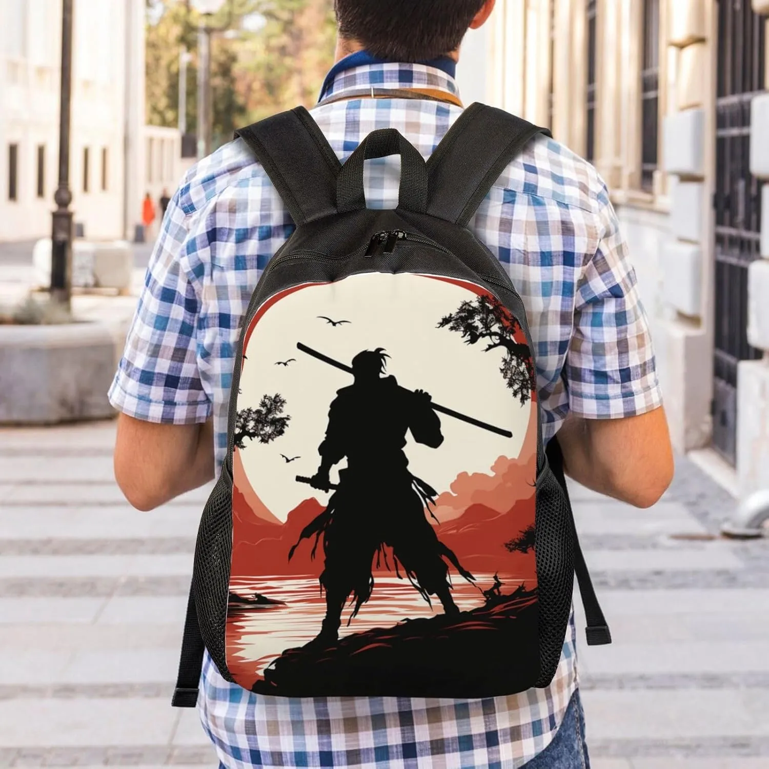 Travel Backpack for Women Men Lightweight 17 inch Laptop Bag Samurai Backpack Casual Daypack