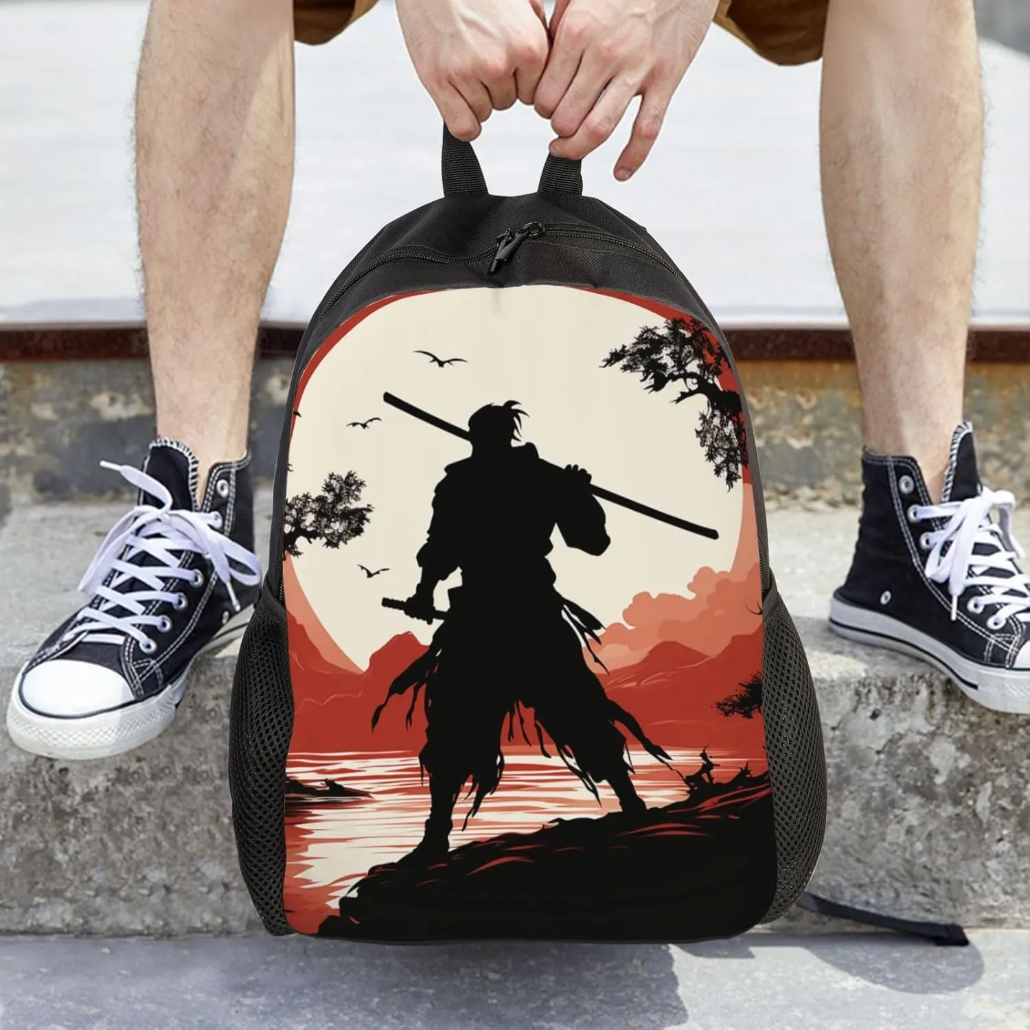 Travel Backpack for Women Men Lightweight 17 inch Laptop Bag Samurai Backpack Casual Daypack