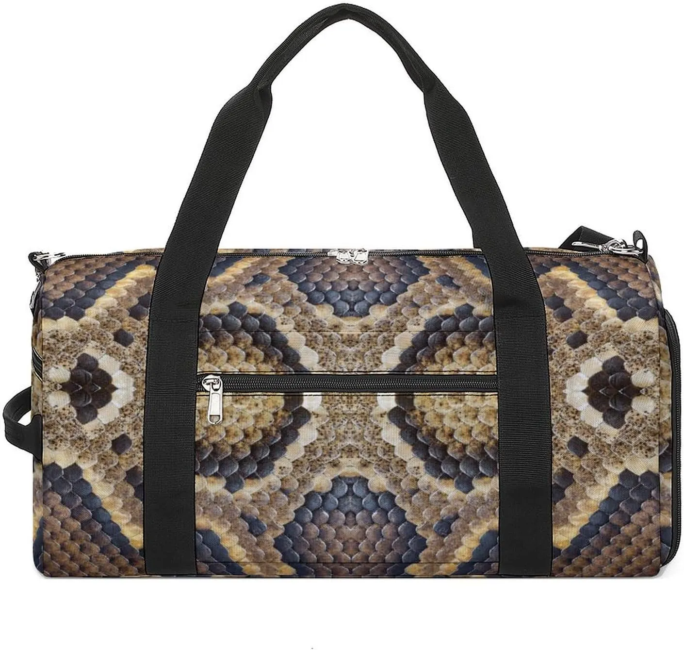 Travel Gym Bag with Textures Patterns Boa for Men Women Shoe Compartment Weekender