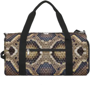 Travel Gym Bag with Textures Patterns Boa for Men Women Shoe Compartment Weekender