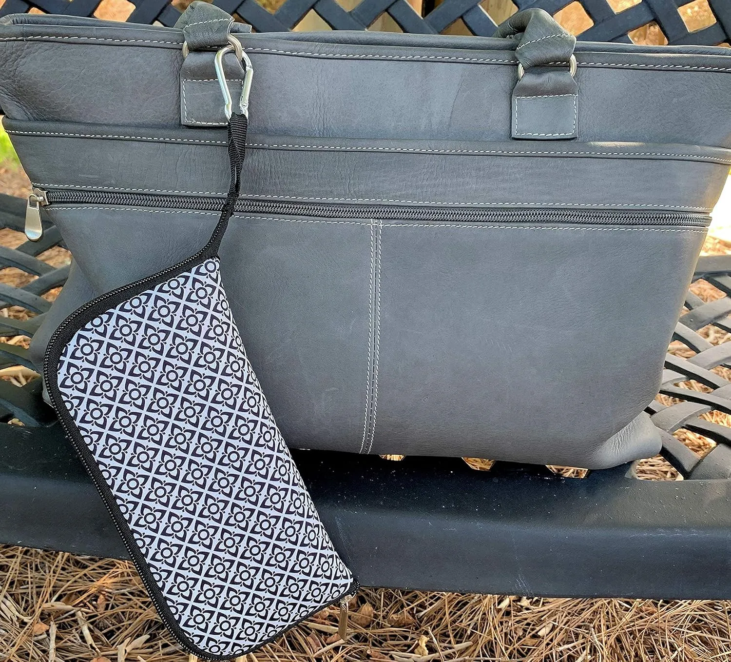 Travel Mouse Case Electronics Organizer Bag | Laptop Cord Cable Accessory Pouch with Extra Rolled Up Travel Mouse Pad | Pouch Also Unzips Flat Into Mouse Pad (Navy Floral)