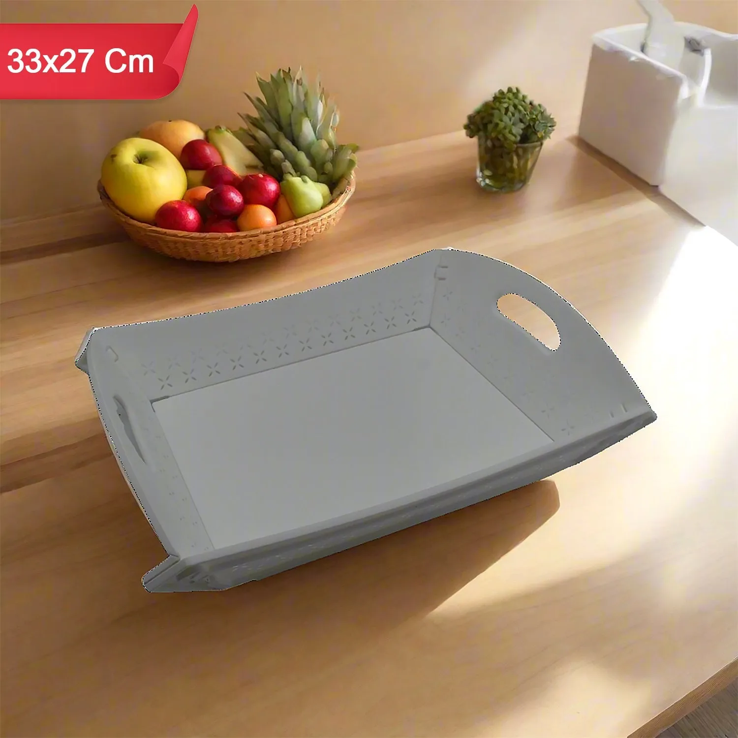 Tray Serving Foldable Outdoors, Plastic Great savings Tray For Serving Protected Serving Food, (1 Tray With Restaurants Pc) Handle Kitchen,