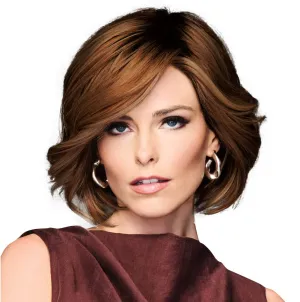 TREND ALERT Chin-Length Full Volume Bob Boy Cut Wig, Designer Series by Hairuwear, Average Cap Size, GF29-25 Golden Russet