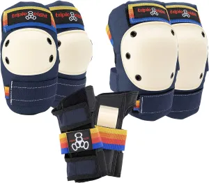 Triple Eight Saver Series Pad Set with Kneesavers, Elbowsavers and Wristsavers, Junior, Pacific Beach