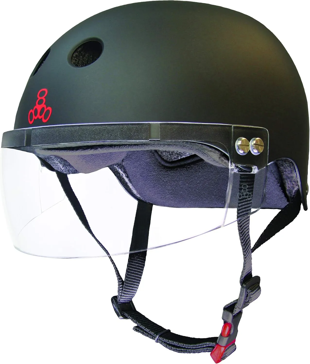 Triple Eight The Certified Sweatsaver Helmet with Visor for Roller Derby, Skateboarding and BMX, Small/Medium