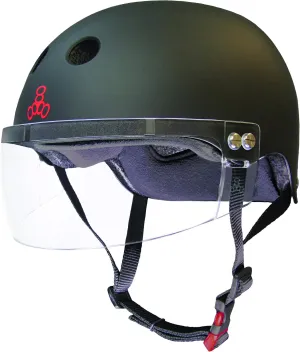 Triple Eight The Certified Sweatsaver Helmet with Visor for Roller Derby, Skateboarding and BMX, Small/Medium