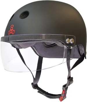 Triple Eight The Certified Sweatsaver Helmet with Visor for Roller Derby, Skateboarding and BMX, X-Small/Small
