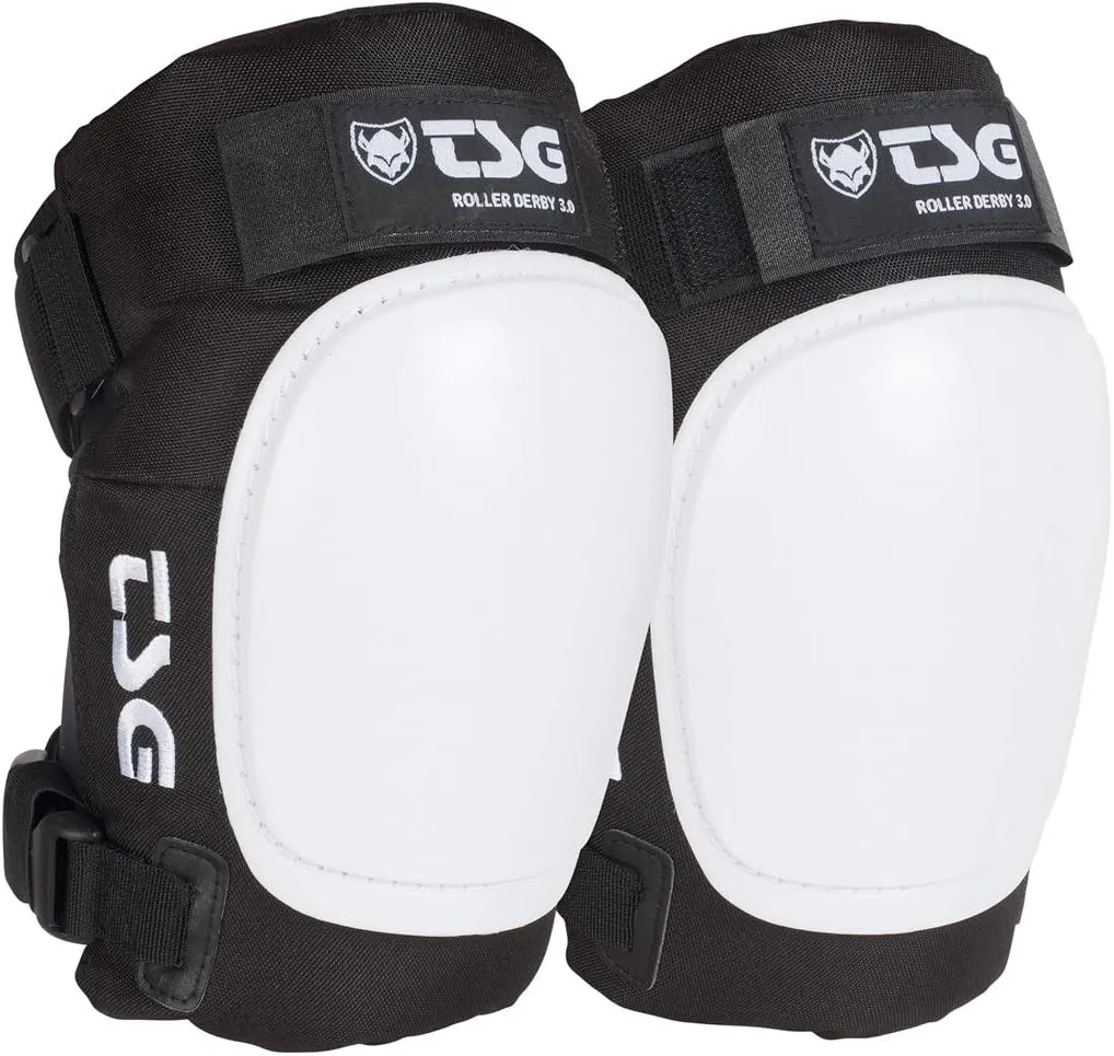TSG Roller Derby Knee Pads 3.0, for Men & Women, Skateboarding, Roller skating, Rollerblade, Hardshell, Certified Protection, Tear Resistant Nylon, Ergonomic, Slim Profile, Open Back, Swiss Design