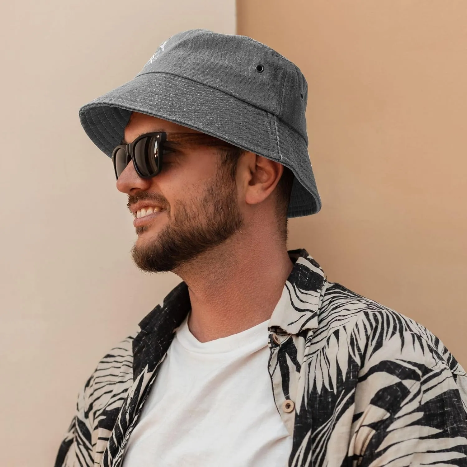 Twin Ravens of Odin Norse Pagan Symbol Bucket Hat Cotton Sun Hat Summer Beach Hat