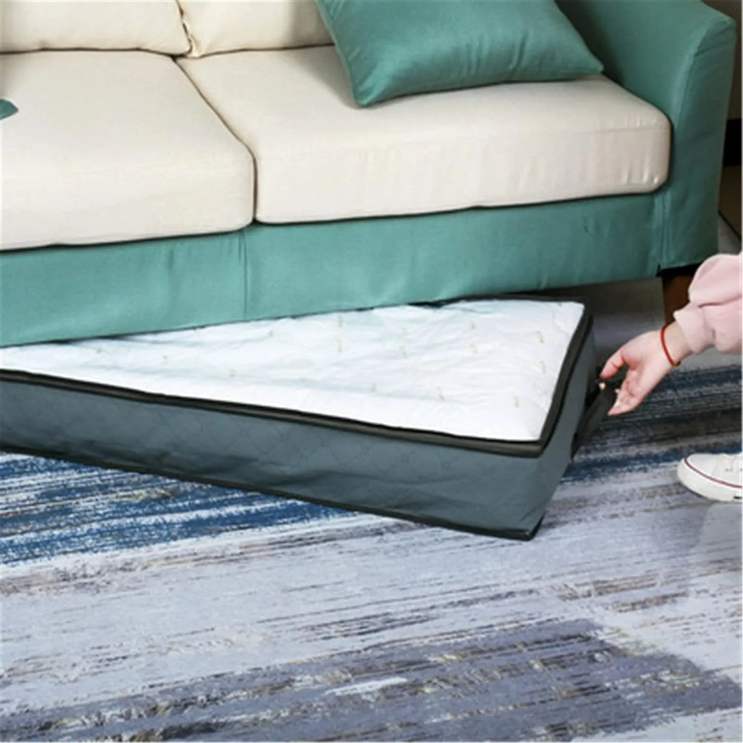 Under Bed Storage Large Underbed Storage Bag With Zipper Foldable Under Bed Clothes Storage Bags for Blanket, Towels, Clothes