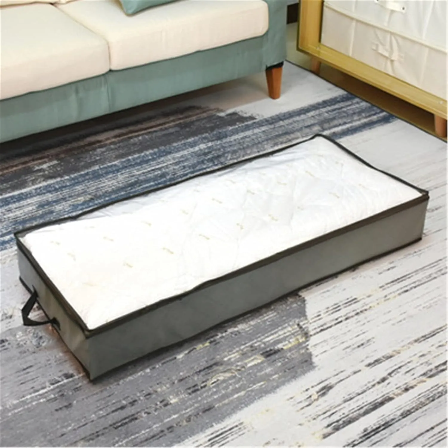 Under Bed Storage Large Underbed Storage Bag With Zipper Foldable Under Bed Clothes Storage Bags for Blanket, Towels, Clothes