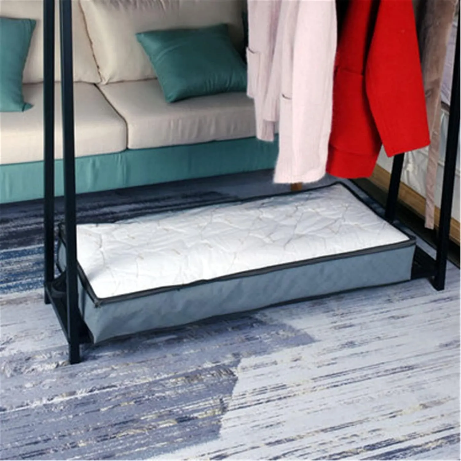 Under Bed Storage Large Underbed Storage Bag With Zipper Foldable Under Bed Clothes Storage Bags for Blanket, Towels, Clothes