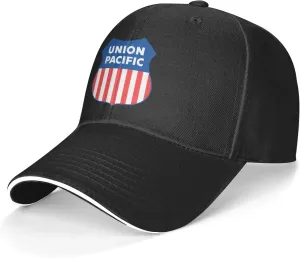 Union Pacific Railroad Baseball Cap Adjustable Stylish Sandwich Hat Dad Hat Trucker Hat Unisex Black