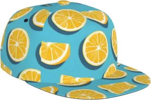 Unisex Baseball Hat - Adjustable, Breathable, Ideal for Daily, Outdoor Activities & Sports Lemon Wedges Pattern