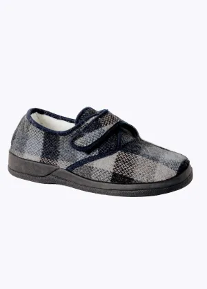 Unisex comfort width velcro derby