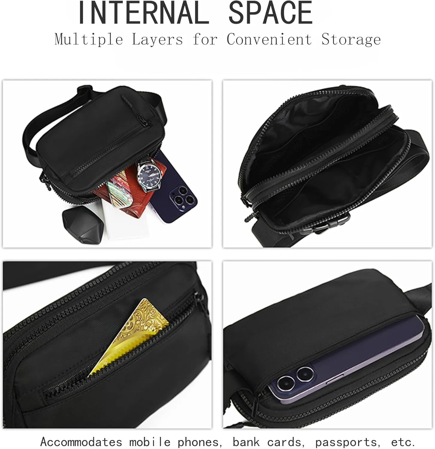 UnisexAdult Small Crossbody Messenger Bag Durable Chest Handbag Sling Crossbody Backpack