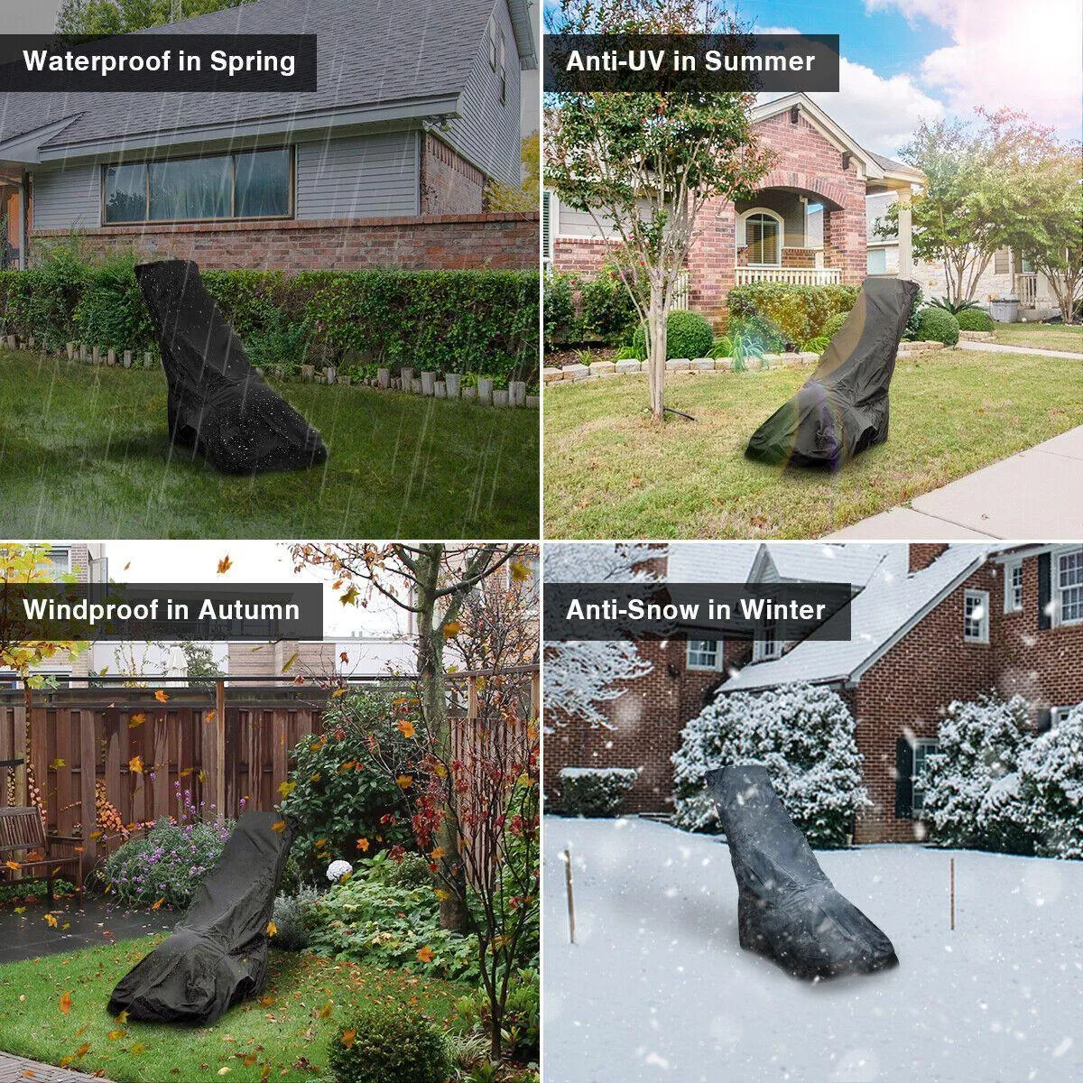 Universal Waterproof UV Lawn Mower Cover 193*64*112cm Rain Protection