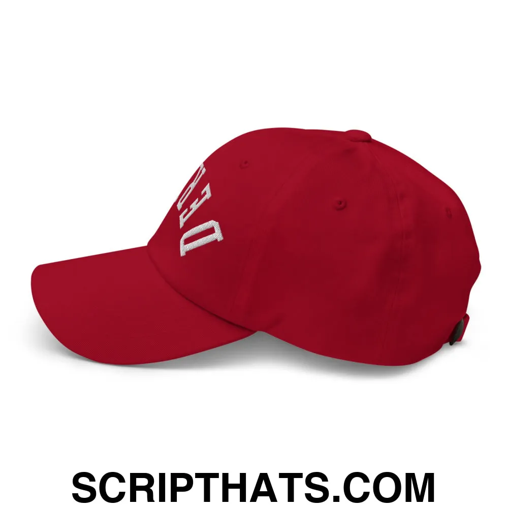 Upside Down Derby Embroidered Unstructured Dad Hat
