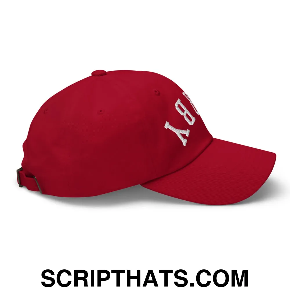 Upside Down Derby Embroidered Unstructured Dad Hat