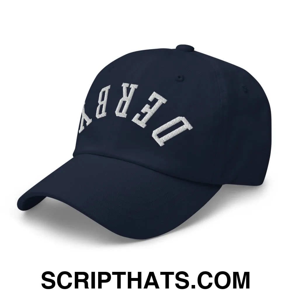 Upside Down Derby Embroidered Unstructured Dad Hat