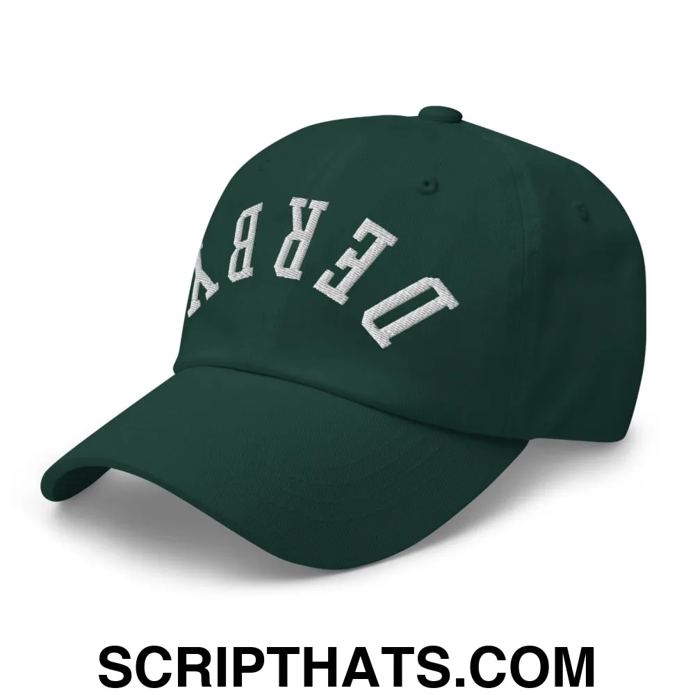 Upside Down Derby Embroidered Unstructured Dad Hat