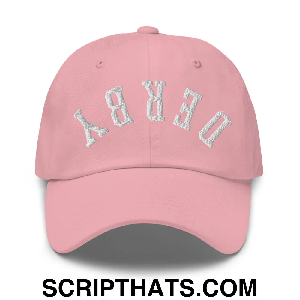 Upside Down Derby Embroidered Unstructured Dad Hat