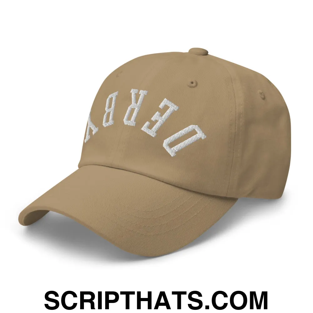 Upside Down Derby Embroidered Unstructured Dad Hat