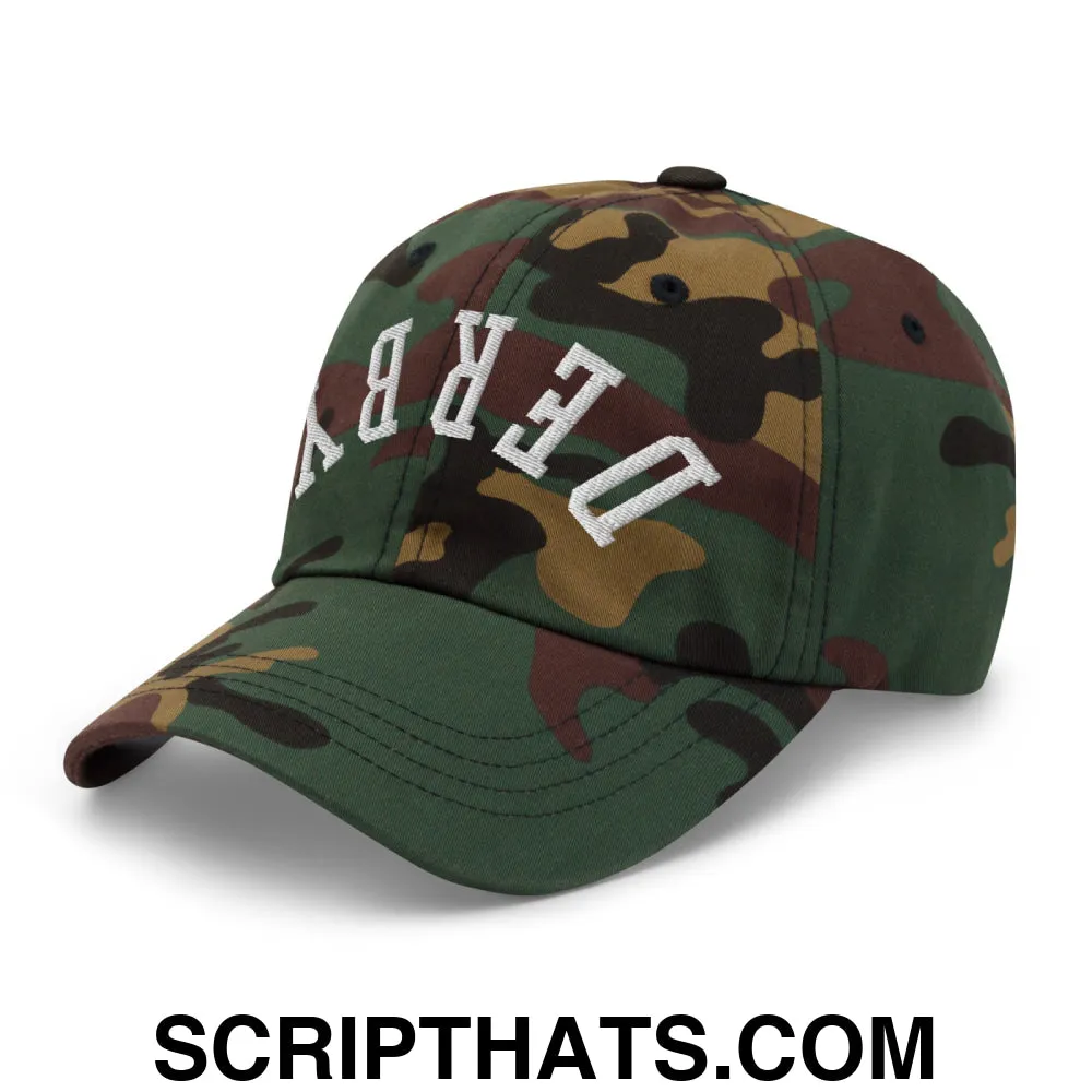 Upside Down Derby Embroidered Unstructured Dad Hat