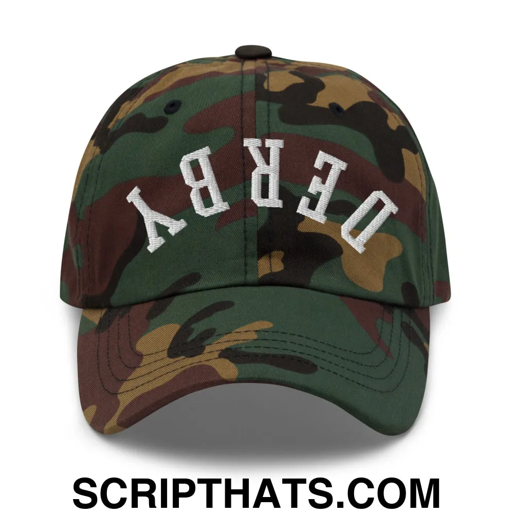 Upside Down Derby Embroidered Unstructured Dad Hat