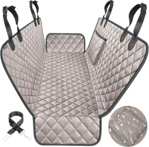 URPOWER 100% Waterproof Pet Seat Cover Car Seat Cover for Pets - Scratch Proof & Nonslip Backing & Hammock, Quilted, Padded, Durable Pet Seat Covers for Cars Trucks and SUVs