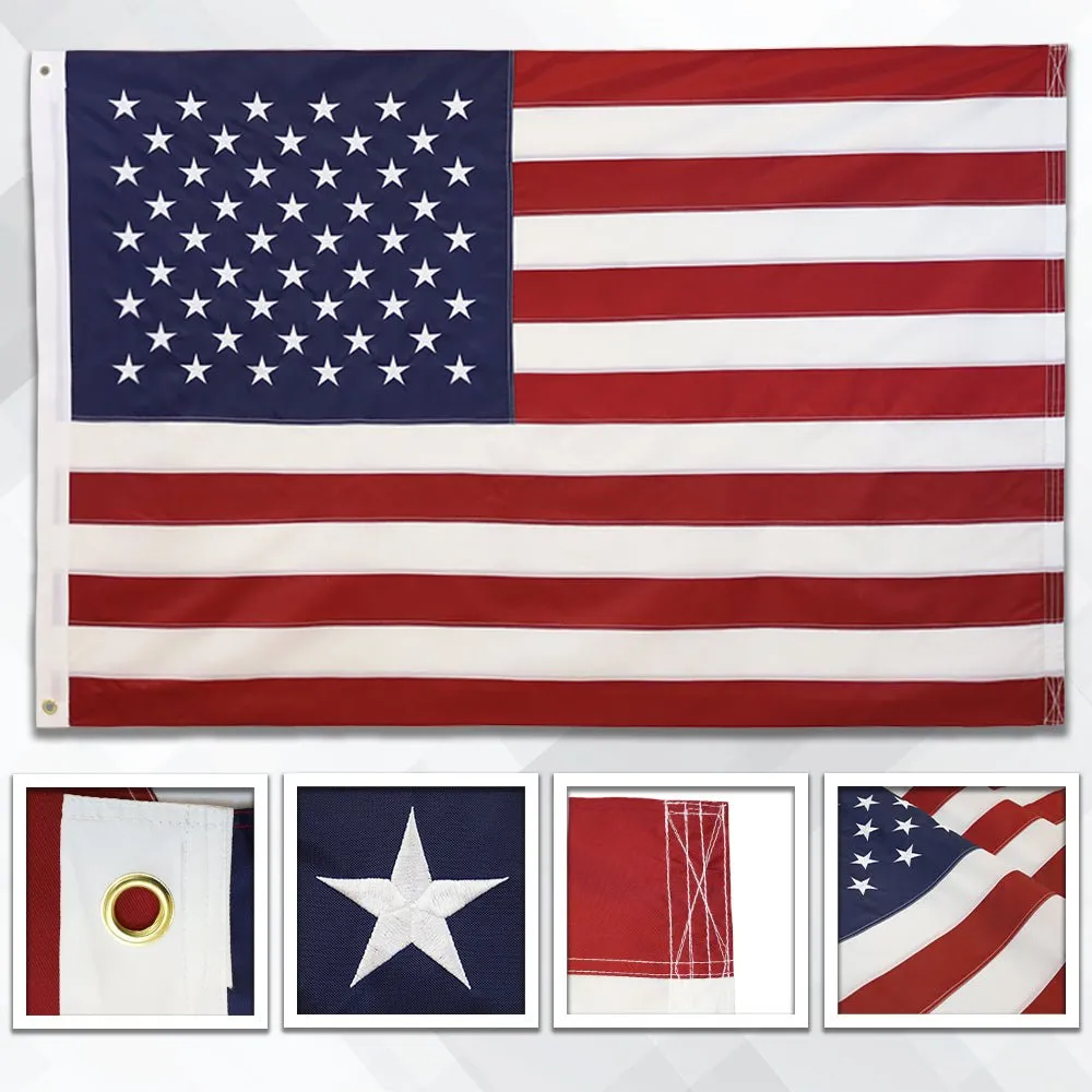 USA Embroidered Flag 5x8ft