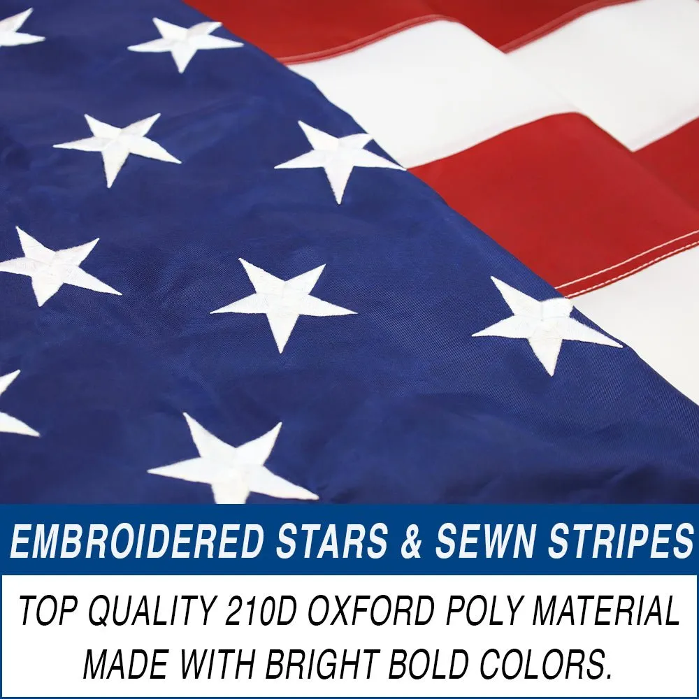 USA Embroidered Flag 8x12ft