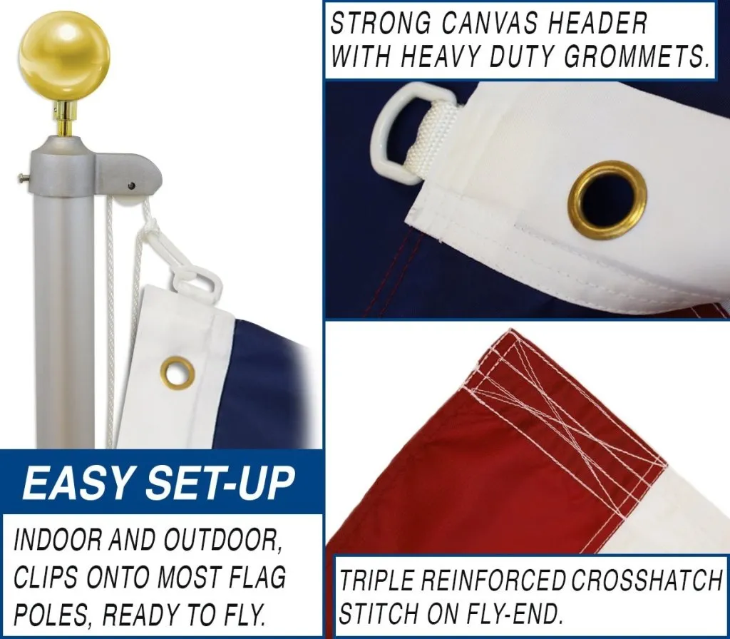 USA Embroidered Flag 8x12ft