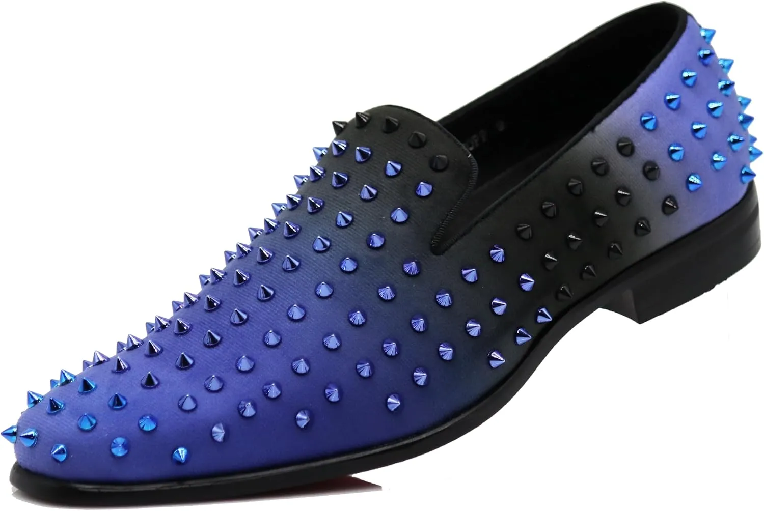 USOP Men's Fashion Spike Gradient Dress Loafers Slip On Shoes Classic Tuxedo Dress Shoes