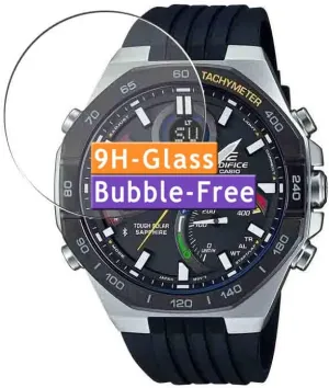 Vaxson 3-Pack Tempered Glass Screen Protector, compatible with CASIO EDIFICE ECB-950 9H Protective Guard Film Protectors