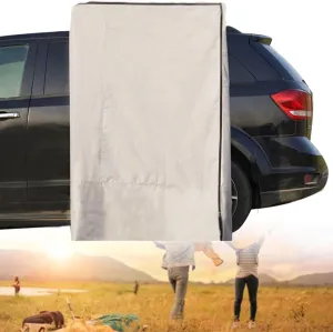 Vehicle Side Shower Tent with Roof, Portable Privacy Shower Bathroom with LED Light, Outdoor Camping Awning Shower Room (100x100x200cm)