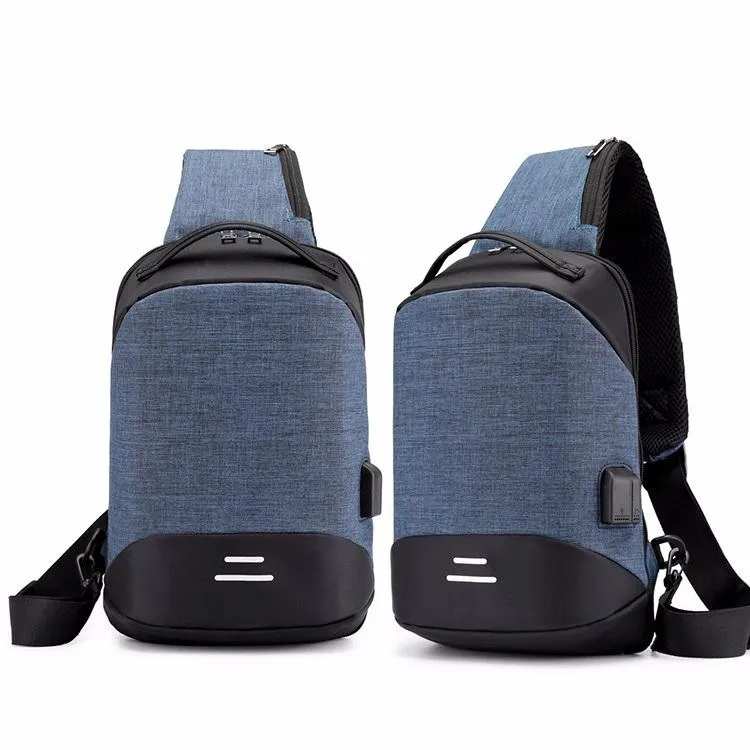Versatile Oxford Shoulder Bag With Earphone & Usb