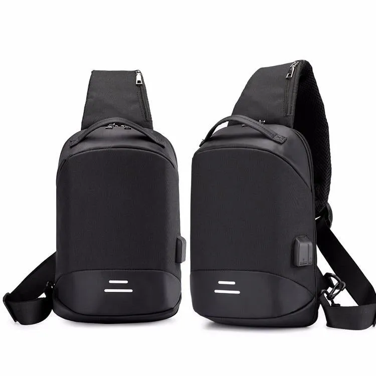 Versatile Oxford Shoulder Bag With Earphone & Usb