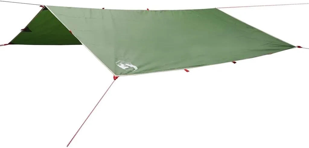 vidaxl Camping tarp - 141.7x115.7 inches Waterproof Oxford Fabric, Green