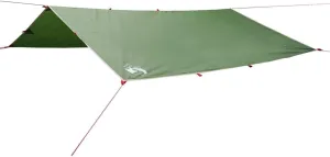 vidaxl Camping tarp - 141.7x115.7 inches Waterproof Oxford Fabric, Green