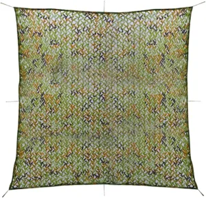 vidaXL Green Camouflage Net with Storage Bag 9.8'x9.8' - UV-Resistant and Waterproof Polyester Oxford Fabric - Perfect for Hunting and Bird Watching