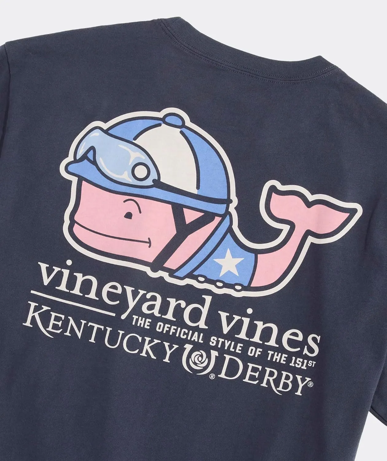 vineyard vines Men's Kentucky Derby Jockey Whale Short-Sleeve Pocket Tee