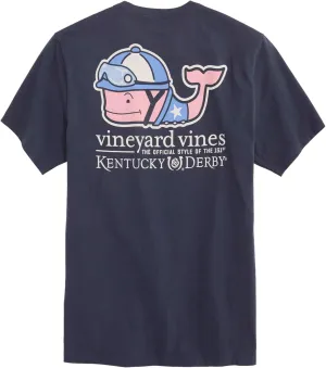 vineyard vines Men's Kentucky Derby Jockey Whale Short-Sleeve Pocket Tee