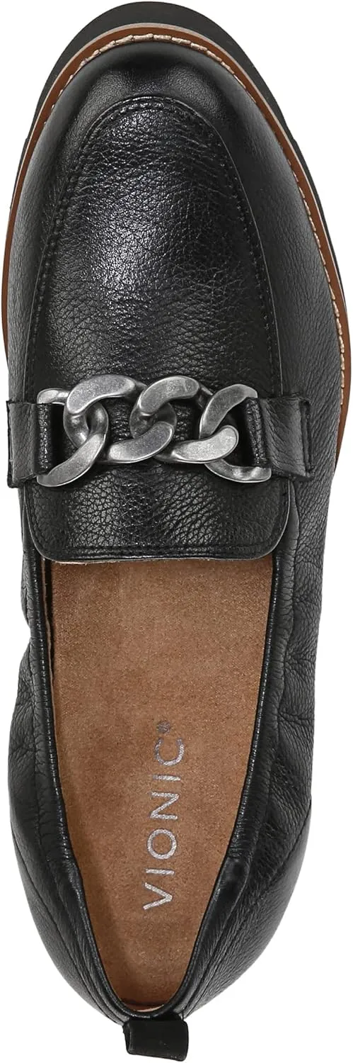 Vionic Women's Charm Cynthia Lug Sole Slip On - Supportive Ladies Lug Sole Loafers That Include Three-Zone Comfort with Orthotic Insole Arch Support, Medium Fit, Sizes 5-11