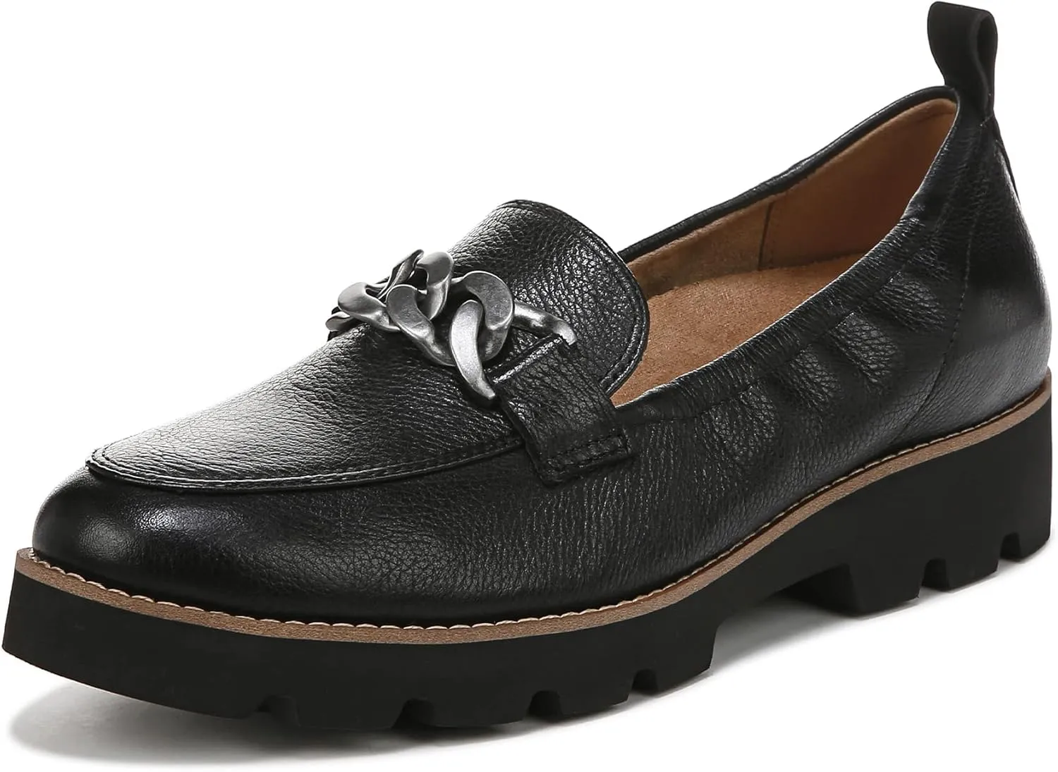 Vionic Women's Charm Cynthia Lug Sole Slip On - Supportive Ladies Lug Sole Loafers That Include Three-Zone Comfort with Orthotic Insole Arch Support, Medium Fit, Sizes 5-11