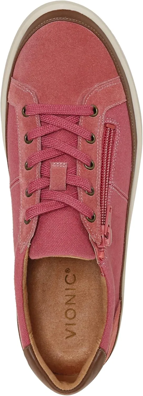 Vionic Women's Essence Mayra Suede Fashion Sneaker- Supportive Casual Shoes That Includes a Built-in Arch Support Orthotic Footbed That Corrects Pronation and Helps Heel Pain, Sizes 5-12