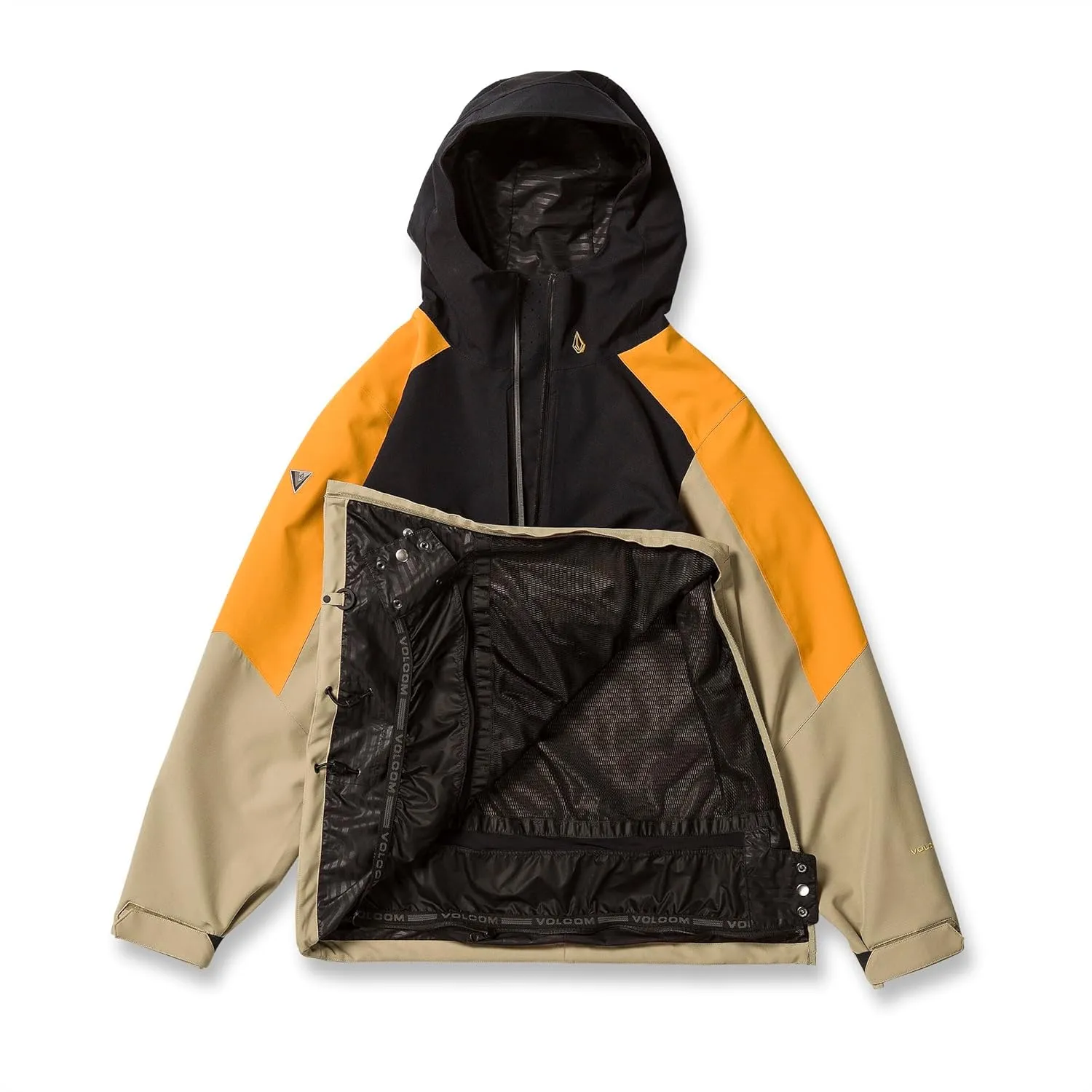 Volcom Men's Brighton Pullover Anarok Hooded Snowboard Jacket