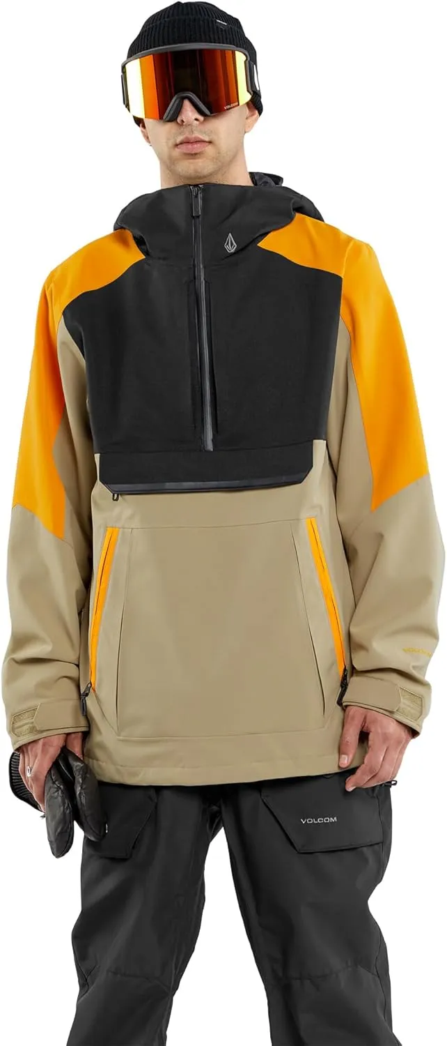 Volcom Men's Brighton Pullover Anarok Hooded Snowboard Jacket
