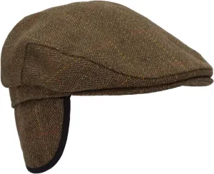 Walker and Hawkes - Derby Tweed Eddie Flat Cap w/Foldable Ear Flaps