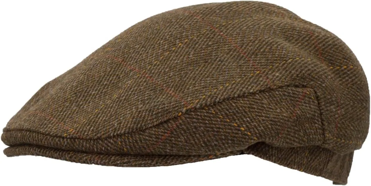 Walker and Hawkes - Derby Tweed Eddie Flat Cap w/Foldable Ear Flaps